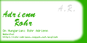 adrienn rohr business card